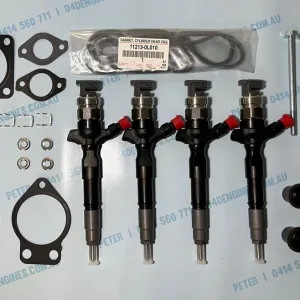 Injector kit to suit Toyota HILUX and PRADO 2006/2015 including fitting kit